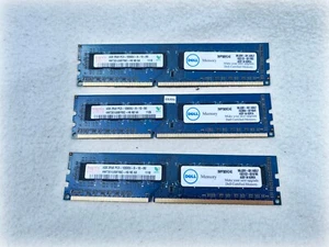 12 GB Hynix 3x4 GB PC3-10600U HMT351U6BFR8C RAM Dell P/N SNPP382HC4G - Imagen 1 de 1