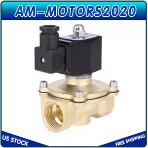 Electroválvula eléctrica de latón con suspensión neumática NPT de 1" N/C 110V-120V - Imagen 1 de 1