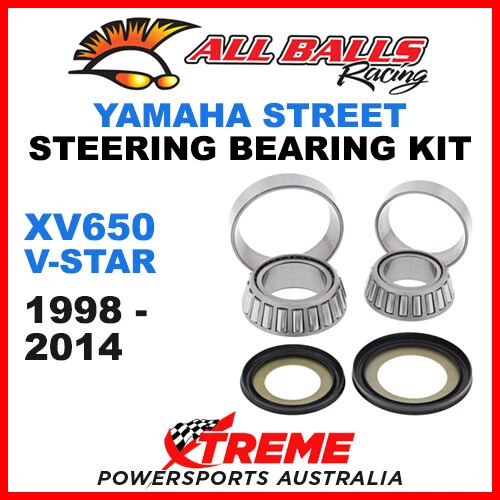 Kit de cojinete de vástago de cabeza de dirección All Balls 22-1004 Yamaha XV650 V-Star 1998-2014 Foto 1 de 2