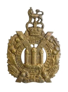 Insignia de tapa de metal de latón queens Crown Kings Own Scottish Borders - Imagen 1 de 1