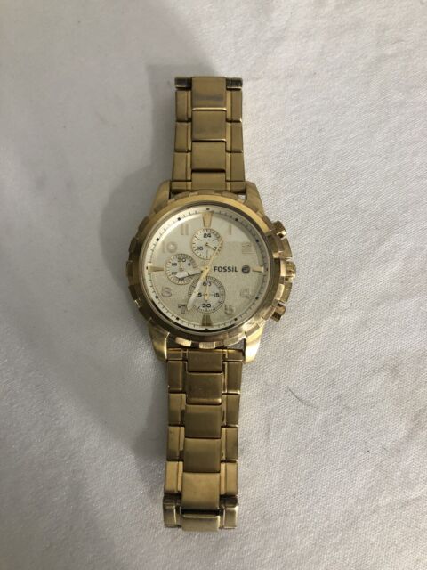 Fossil Dean Chronograph Gold FS4867 reloj dorado de acero inoxidable para  hombre - TIME El Salvador