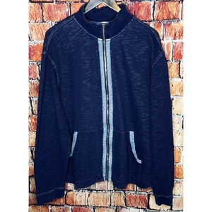 Robert Graham Full Zip Men’s Blue Size 4XL Jacket Cotton Front Pockets - Picture 1 of 7