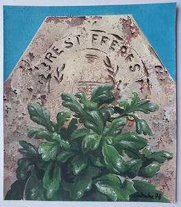 Cuadro Tempera Paisaje Planta Fetthenne Otfried Mahnke Firmado 1978 - Imagen 1 de 8