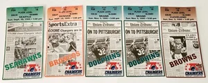 1995 San Diego Chargers 5 Regular Season Home Tickets Stubs - Rivers - Picture 1 of 2