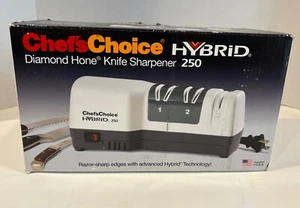 NEU Chefs Choice Hybrid Diamond Hone Weiß Messerschärfer 250 Rasiermesserscharf Neu im Karton - Bild 1 von 2