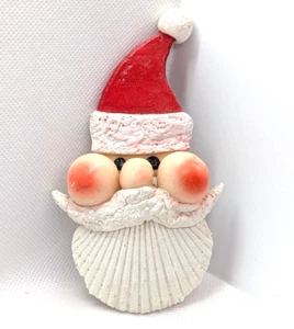 Weihnachtsmann mit Muschel Bart Kühlschrankmagnet Urlaub Sammlerstück 4 1/2" x 2 1/2" - Bild 1 von 10