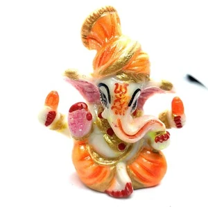Ganesha Ganesh Ganpati Hindu GOD Resin Mini Statue Car Accessary Perfect Gift OM - Picture 1 of 4