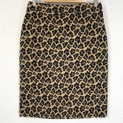 Talbots Маленькая Юбка Женская 10P Животное Леопардовый Принт Облегающий Карандаш Классическая Работа - Изображение 1 из 4