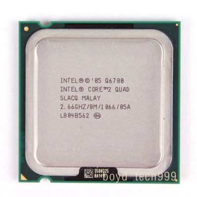 INTEL CORE 2 QUAD Q6700 PROCESSOR 2.66GHZ/8MB/1066（SLACQ）Socket 775 CPU - Image 1 of 2