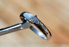 14K White Gold Solitaire Diamond Engagement Promise Rings Sz 7 Stamped Cid