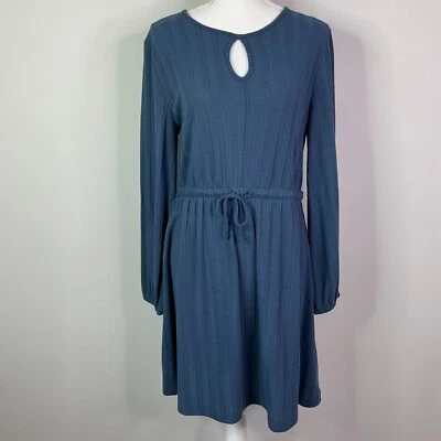 Vestido Lucky Brand Mujer Talla Grande Manga Larga Cintura Elástica Denim Oscuro Azul Foto 1 de 4
