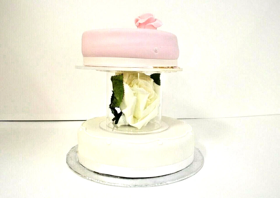 Cake Separator Display Stand Wedding Cake Round Clear Acrylic Perspex Fillable - Image 1 of 4
