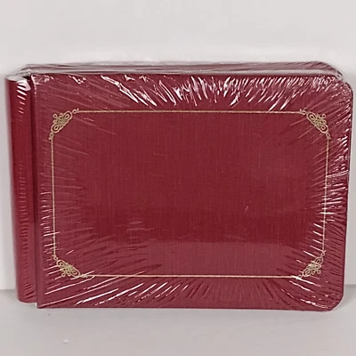 Álbum Creative Memories 5x7 rojo con 10 páginas dentro borde dorado estilo antiguo sellado Foto 1 de 4