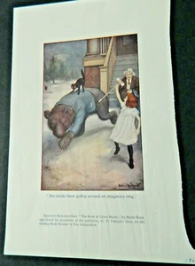 BOOK "THE BOOK OF CLEVER BEASTS" PAGE FROM 1904 COLOR , APPROX. 10 X 7 SIZE - Picture 1 of 5