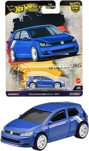 In Stock New July 27, 2024 Hot Wheels Premium Volkswagen Golf MK7  HRV79 Blue - Picture 1 of 4