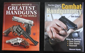 (2) Massad Ayoob's Greatest Handguns of the World & Combat Handgunnery Nice Shap - Picture 1 of 24