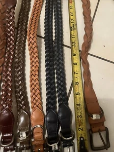Dog Collar Woven Brown Black 14 20 22 24 28 - Picture 1 of 9