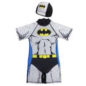 Kid Swimwear Superhero One Piece Boy Cartoon Children Sport UPF50+ Beachwear - Picture 1 of 5