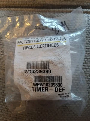 W10239390 Genuine OEM Whirlpool Defrost Timer for Refrigerator New - Image 1 of 2