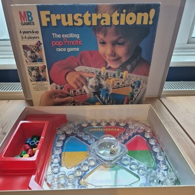 VINTAGE FRUSTRATION Board Game - 1993 Complete MB Games Family Pop O Matic  - Image 1 of 4