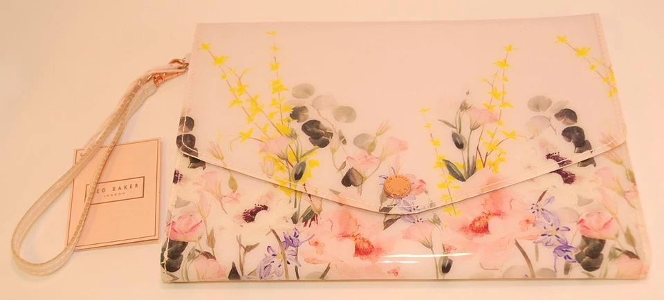 Ted Baker ~ Regina - Elegante Sobre Bolsa Rosa Rubor Cartera 7"H x 10"W *NUEVO Foto 1 de 1