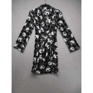 Disney Black Patterned Trendy Cozy Patterned Robe Size Large 12/14 - Picture 1 of 10