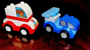 LEGO DUPLO Lot Of 2 Complete Vehicles • Preschool Building Blocks Toy - Picture 1 of 6
