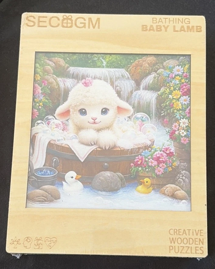 Rompecabezas creativos de madera “Bañar bebé cordero” 200 piezas Foto 1 de 1