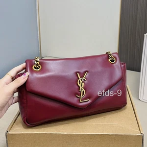 Saint Laurent Vintage Rojo Moda Bolso de Hombro Bolso de Mano Bolso de Cadena Regalo VIP - Imagen 1 de 8