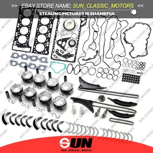 Engine Gaskets Pistons Seals Overhaul Kit For BMW F10 E70 E71 550i X5 X6 N63 4.4 - Picture 1 of 6