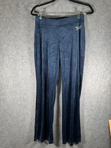 Juicy Couture Pants Women Small Blue Velour Track Pull On Mid Rise Preppy Y2K - Picture 1 of 8