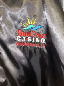 SUN CRUZ CASINO STATIN BOMBER JACKET Size XL FLORIDA Cruise - Picture 1 of 7