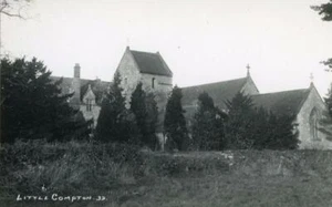 REAL PHOTOGRAPHIC POSTCARD OF LITTLE COMPTON CHURCH NEAR STRATFORD, WARWICKSHIRE - Picture 1 of 2
