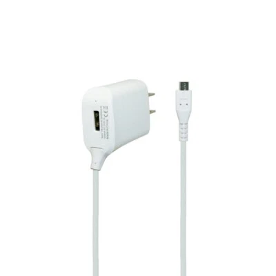 White Color HD 2.1 Amp Wall Travel Charger AC Adapter Extra USB Port Connector  - Image 1 of 2