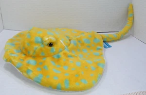 Adventure Newport Aquarium Stuffed Animal Blue / Yellow Spotted Sting Ray 20" - Picture 1 of 9