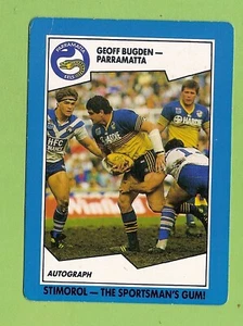 1989 PARRAMATTA EELS STIMOROL RUGBY LEAGUE CARD #103 GEOFF BUGDEN - Picture 1 of 1