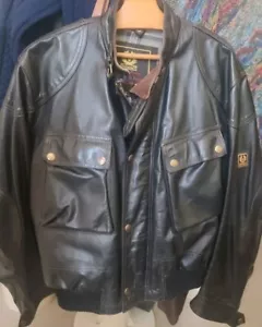 Belstaff Trialmaster Panther Classic Leather Jacket Black, Size L - Foto 1 di 19