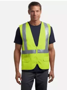 Sleeveless Zipper Mesh Safety Vest - Picture 1 of 6