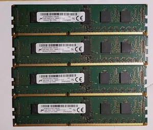 16 GB (4x4 GB) MICRON MT9KSF51272PZ-1G6E2HE DDR3 PC3-12800 1600 MHZ 1Rx8 RAM / L1-6 - Foto 1 di 2