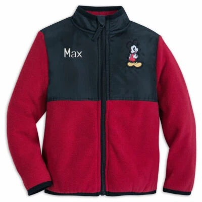 Disney Store Mickey Mouse Chaqueta Polar Roja 7/8 9/10 Nueva Sin Nombre en Chaqueta Foto 1 de 3