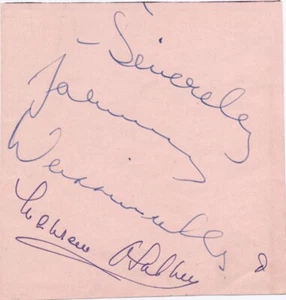 TARZAN MOVIE CAST - AUTOGRAPH WITH CO-SIGNERS - Picture 1 of 1