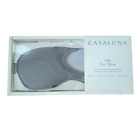 Masque de sommeil en soie Casaluna luxueux 100 % soie gris foncé 8,5 pouces x 3,5 pouces noir