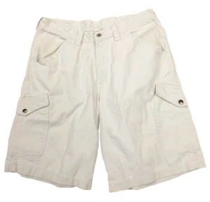 Pantaloncini Britania uomo 36x19 vintage bianco sporco relaxed cargo skater spiaggia denim - Foto 1 di 7