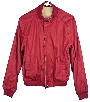 Chaqueta Jaguar de Colección Años 80 con Cremallera 4/40 Solo Miembros Hip Hop Rojo Cereza M/L Foto 1 de 4