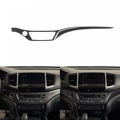 3PCS Real Carbon Fiber Dashboard Panel Cover For Honda Ridgeline Passport Pilot - Image 1 of 4