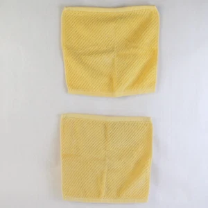 Set Of 2 Circo 100% Cotton Solid Washcloths Solid Butter Yellow 10.5" x 10.5" - Picture 1 of 5