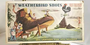 Weatherbird Children Shoes Vintage Paper Advertising Sign 1940 Small Ephemera - Picture 1 of 5