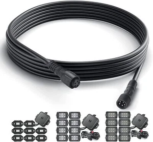 2PCS 5 PIN Extension Cable Cord for MICTUNING C1 C2 and Q1 RGBW Led Rock Lights - Picture 1 of 13
