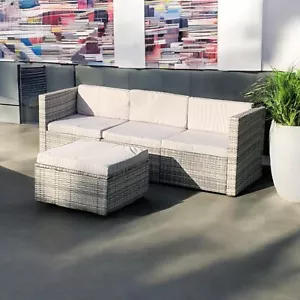 Luxurious Rattan Garden Furniture Sofa Lounge Set - In/Outdoor Cushions Included - Picture 1 of 8