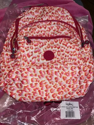 Mochila Kipling Seoul Grande Latin Cheetah Nueva con Etiquetas Foto 1 de 4